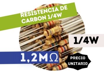CR25 RESISTENCIA 1M2 1/4W CARBON 5%