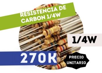 CR25 RESISTENCIA 270K 1/4W CARBON 5%