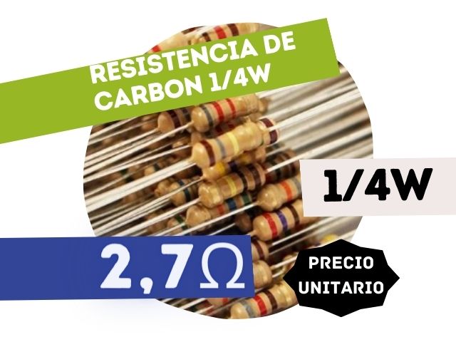CR25 RESISTENCIA 2E7 1/4W CARBON 5%