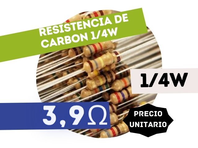 CR25 RESISTENCIA 3E9 1/4W CARBON 5%