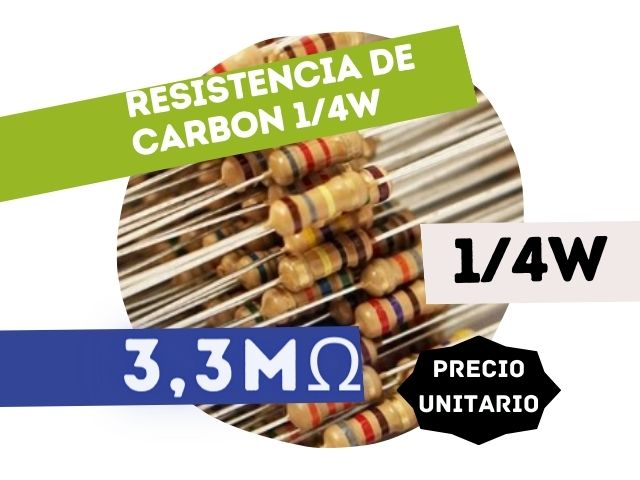 CR25 RESISTENCIA 3M3 1/4W CARBON 5%