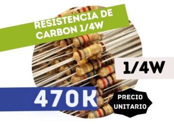 CR25 RESISTENCIA 470K 1/4W CARBON 5%