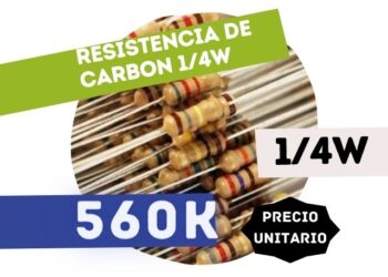 CR25 RESISTENCIA 560K 1/4W CARBON 5%