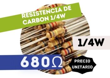 CR25 RESISTENCIA 680E 1/4W CARBON 5%