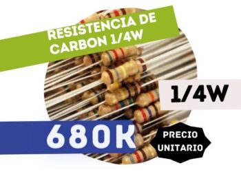 CR25 RESISTENCIA 680K 1/4W CARBON 5%