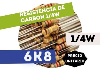CR25 RESISTENCIA 6K8 1/4W CARBON 5%