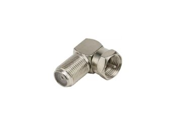 ADAPTADOR CONECTOR F HEMBRA / CONECTOR F MACHO 90°