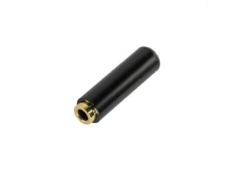 CONECTOR JACK 3.5mm 4 CONTACTOS P/CABLE METALICO NEGRO CUERPO REDUCIDO (CON459)