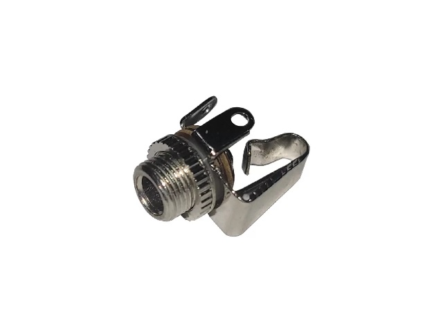 CONECTOR JACK 3.5mm MONO p/CHASIS CON CORTE METALICO