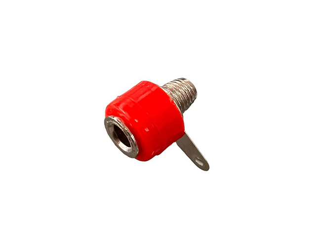 JK-BAN01 CONECTOR JACK BANANA p/CHASIS ROJO