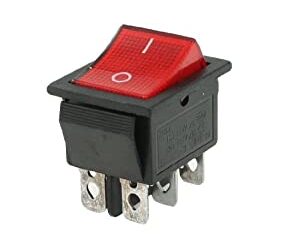 LLAVE TECLA DOBLE ON-ON C/LUZ 15A 250V (22x25x18)