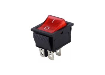 LLAVE TECLA DOBLE ON-OFF 15A 250V c/LUZ (22x25x18)