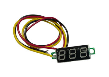 MINI VOLTIMETRO 0V A 100V 3 CABLES ROJO