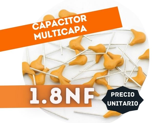 CAPACITOR MULTICAPA 1.8NF X7R +/-10% 50V P=2.54