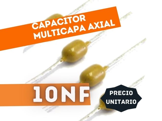CAPACITOR MULTICAPA AXIAL 10NF Y5V +/-20% 50V P=2.54