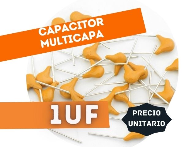 CAPACITOR MULTICAPA 1UF Y5V +/-20% 50V P=2.54