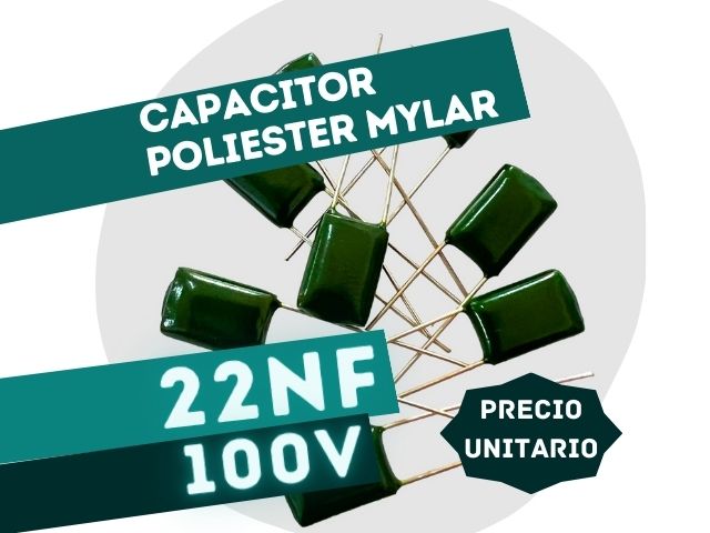 CAPACITOR POLIESTER MYLAR 22NF x 100V
