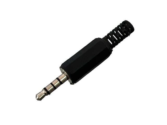 CONECTOR PLUG 3.5mm 4 CONTACTOS PARA CABLE PLASTICO