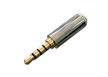 CONECTOR PLUG 3.5mm 4 CONTACTOS PARA CABLE PLATA METALICO CUERPO REDUCIDO