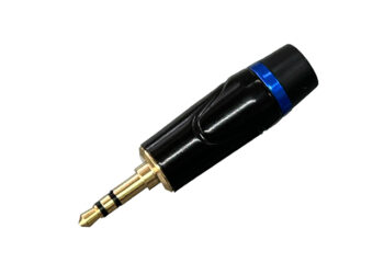 CONECTOR PLUG 3.5mm STEREO P/CABLE ARWEN METALICO NEGRO