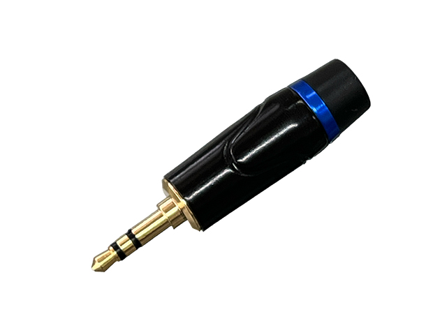 CONECTOR PLUG 3.5mm STEREO P/CABLE ARWEN METALICO NEGRO