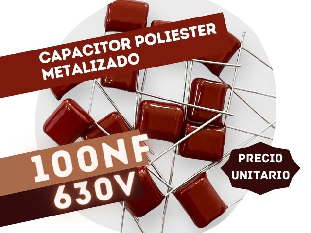 CAPACITOR POLIESTER METALIZADO 100nF 630V