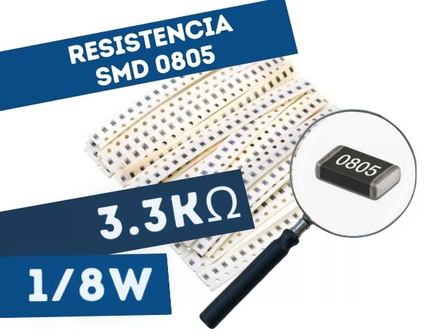 GAB 29 | CHIP RESISTENCIA 3K3 1/8W 5% (SMD)