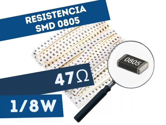 GAB 34 | CHIP RESISTENCIA 47E 1/8W 5% (SMD)