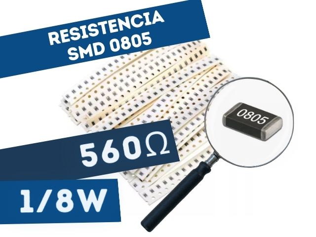 GAB 34 | CHIP RESISTENCIA 560E 1/8W 5% (SMD)