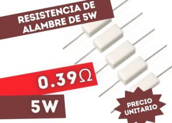 RESISTENCIA 0.39E 5W ALAMBRE 5%