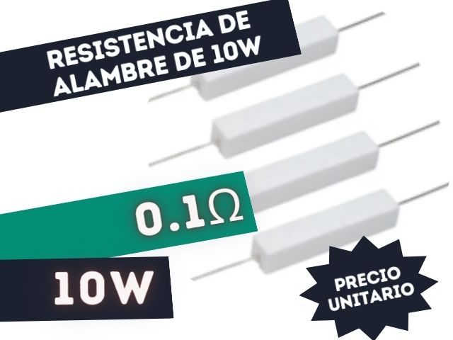 RESISTENCIA 0.1E 10W ALAMBRE 5%