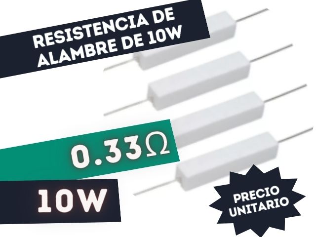 RESISTENCIA 0.33E 10W ALAMBRE 5%