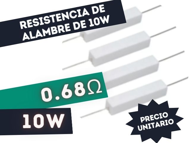 RESISTENCIA 0.68E 10W ALAMBRE 5%