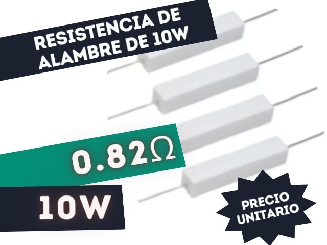 RESISTENCIA 0.82E 10W ALAMBRE 5%