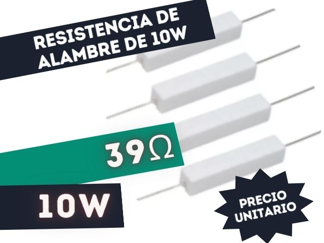RESISTENCIA 39E 10W ALAMBRE 5%