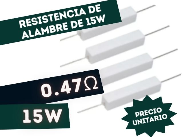RESISTENCIA 0.47E 15W ALAMBRE 5%