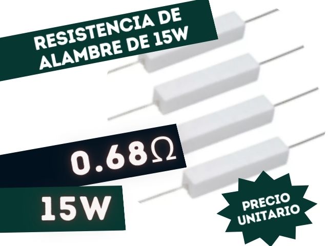 RESISTENCIA 0.68E 15W ALAMBRE 5%