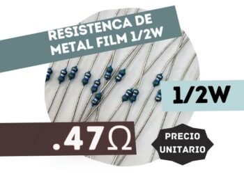 SFR16S RESISTENCIA 0.47E 1/2W METAL FILM 5%