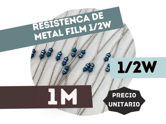 SFR16S RESISTENCIA 1M 1/2W METAL FILM 5%