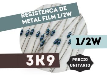SFR16S RESISTENCIA 3K9 1/2W METAL FILM 5%