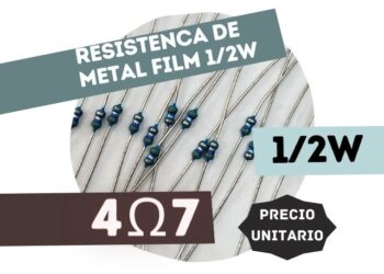 SFR16S RESISTENCIA 4E7 1/2W METAL FILM 5%