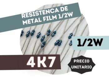 SFR16S RESISTENCIA 4K7 1/2W METAL FILM 5%