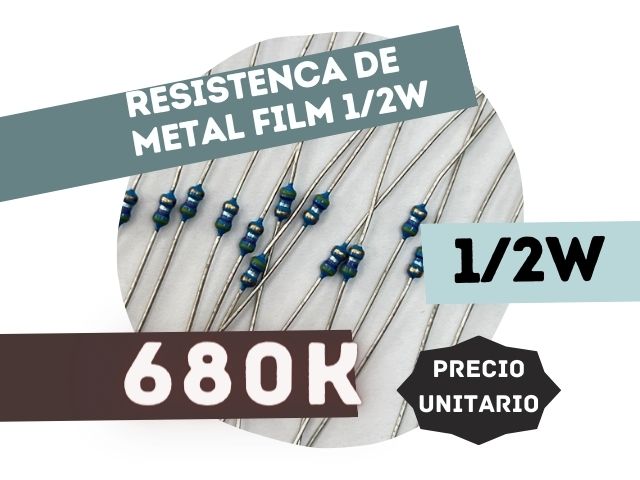 SFR16S RESISTENCIA 680K 1/2W METAL FILM 5%