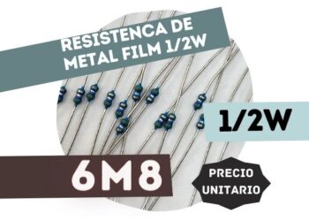 SFR16S RESISTENCIA 6M8 1/2W METAL FILM 5%