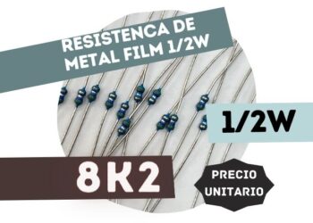 SFR16S RESISTENCIA 8K2 1/2W METAL FILM 5%