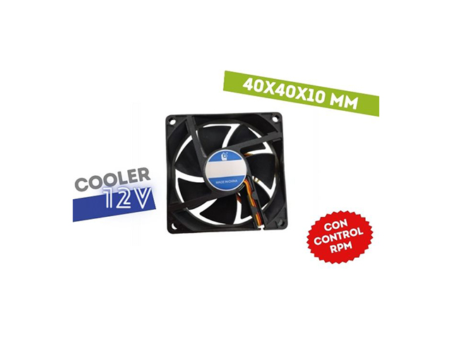 COOLER 12V 40X40X10 CONTROL RPM "3 CABLES"