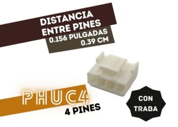 CONECTOR HEMBRA CABLE .156 4 VIAS