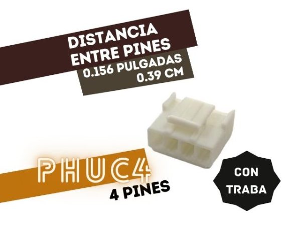 CONECTOR HEMBRA CABLE .156 4 VIAS