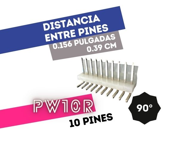 CONECTOR MACHO 10 VIAS 90° P/PHU .156"" P/CI