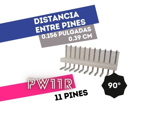 CONECTOR MACHO 11 VIAS 90° P/PHU .156"" P/CI